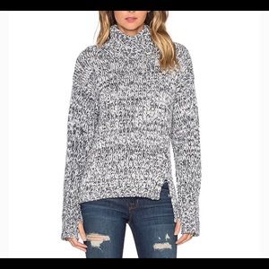NWT! Revolve Printed Tape Yarn Turtleneck Sweater by 525 America